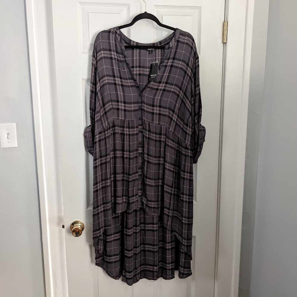 Grey high-low tunic Torrid size 4 NWT